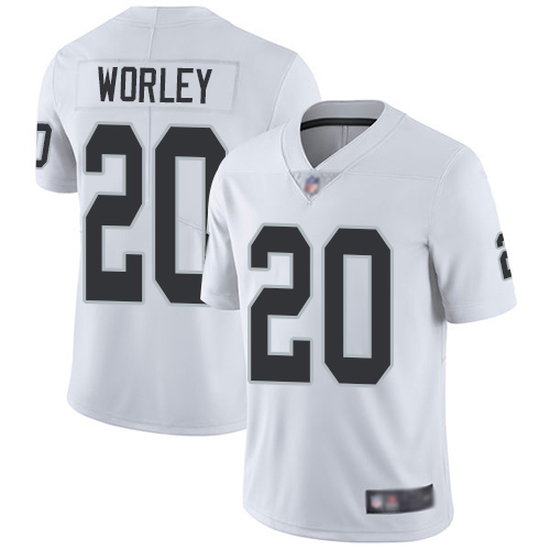 Men Oakland Raiders Limited White Daryl Worley Road Jersey NFL Football #20 Vapor Untouchable Jersey->oakland raiders->NFL Jersey
